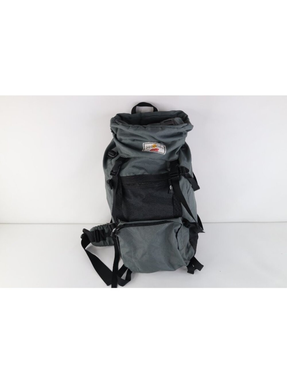 Vintage 90s Coleman Mountain Hiking Trekking Backpack Book Bag Pack Gray